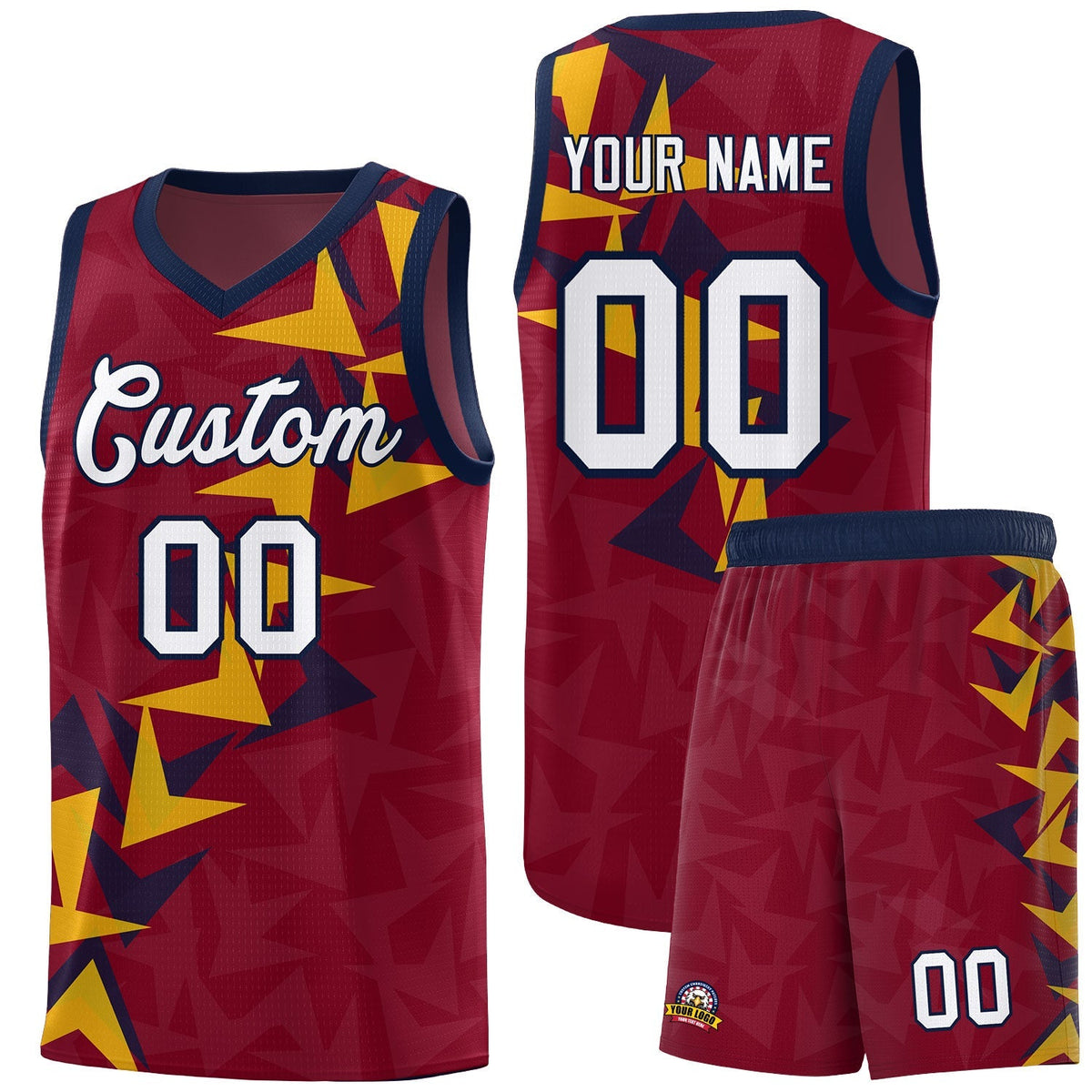 Custom Crimson Boomerang Pattern Kits Basketball Jersey|KXKSHOP