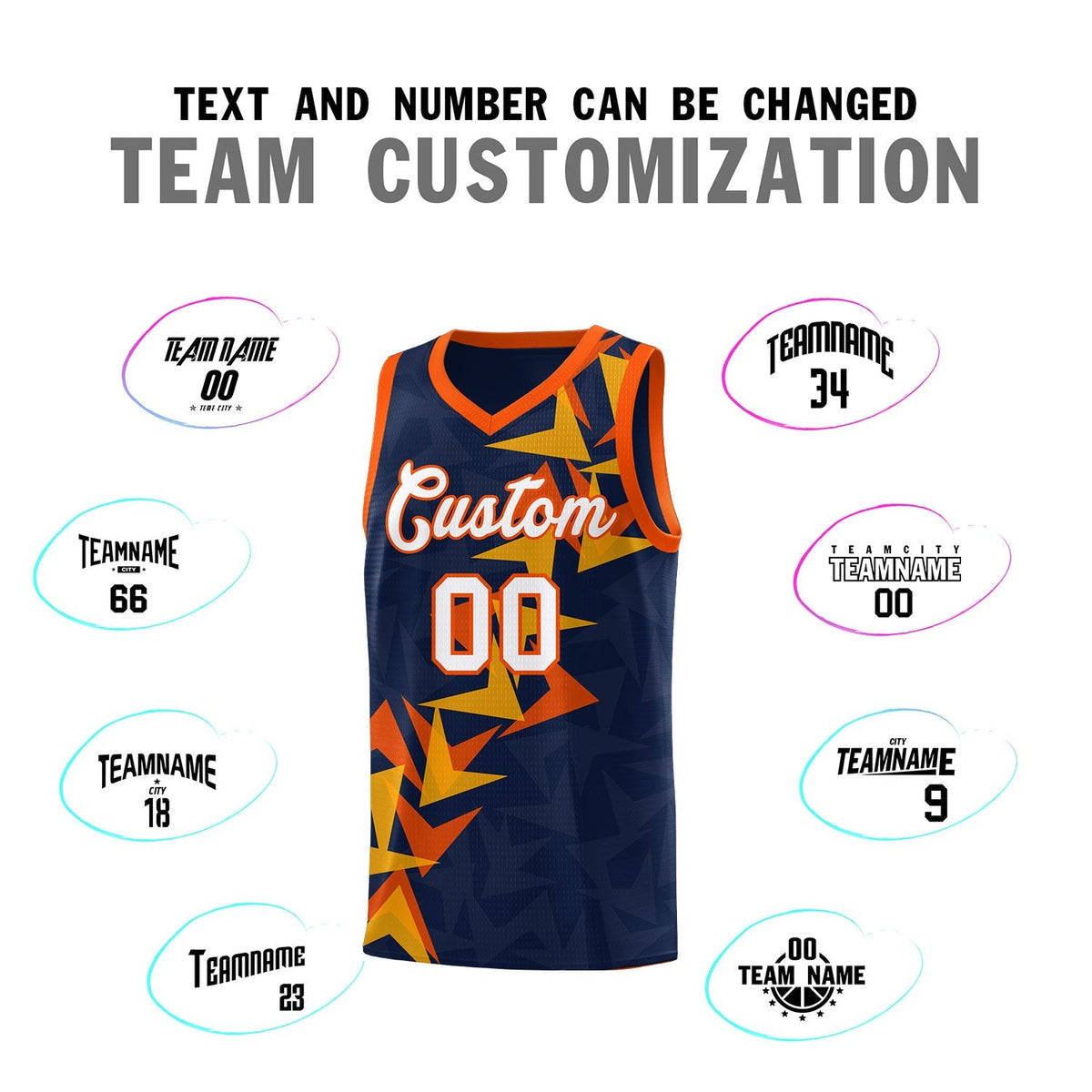 Custom Navy Boomerang Pattern Kits Basketball Jersey|KXKSHOP