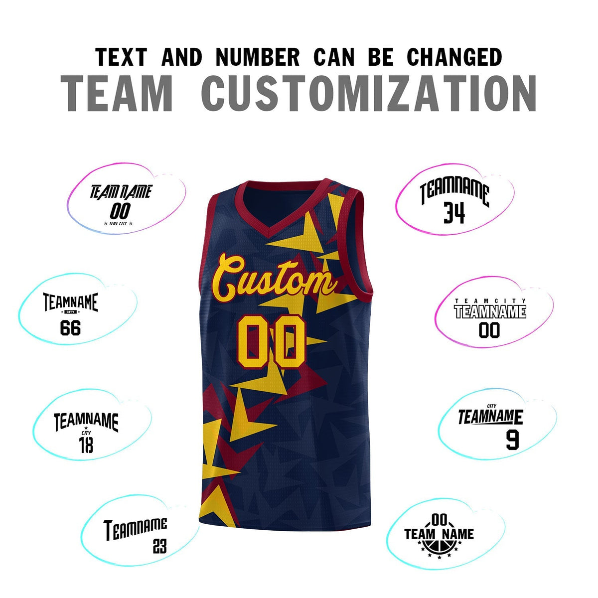 Custom Navy Boomerang Pattern Kits Basketball Jersey|KXKSHOP