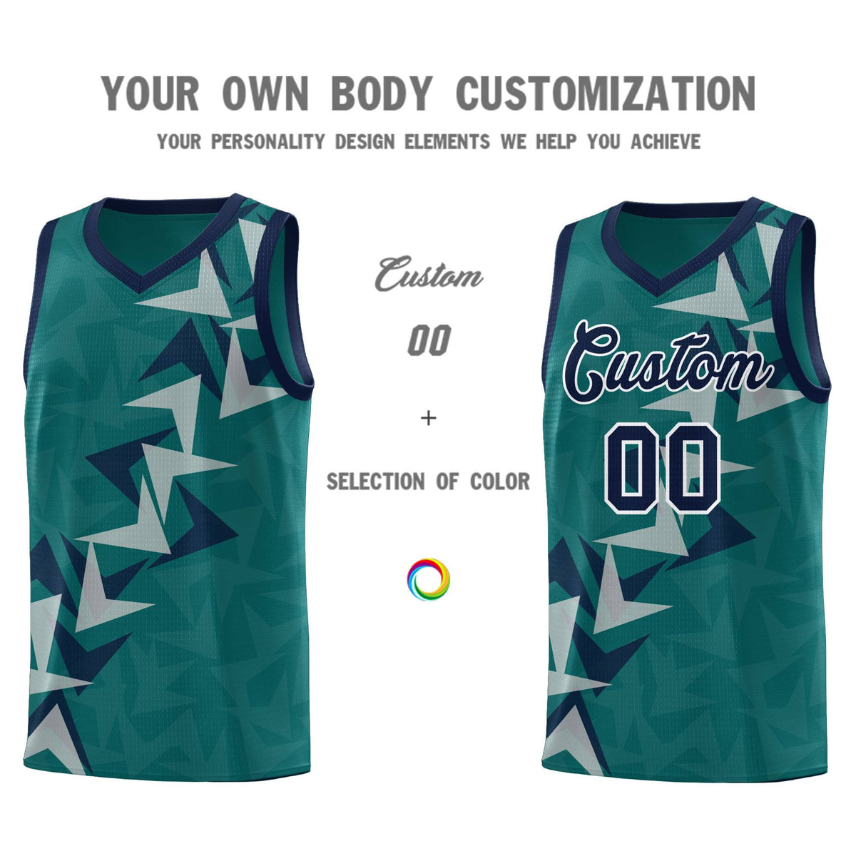 Custom Aqua Boomerang Pattern Kits Basketball Jersey|KXKSHOP