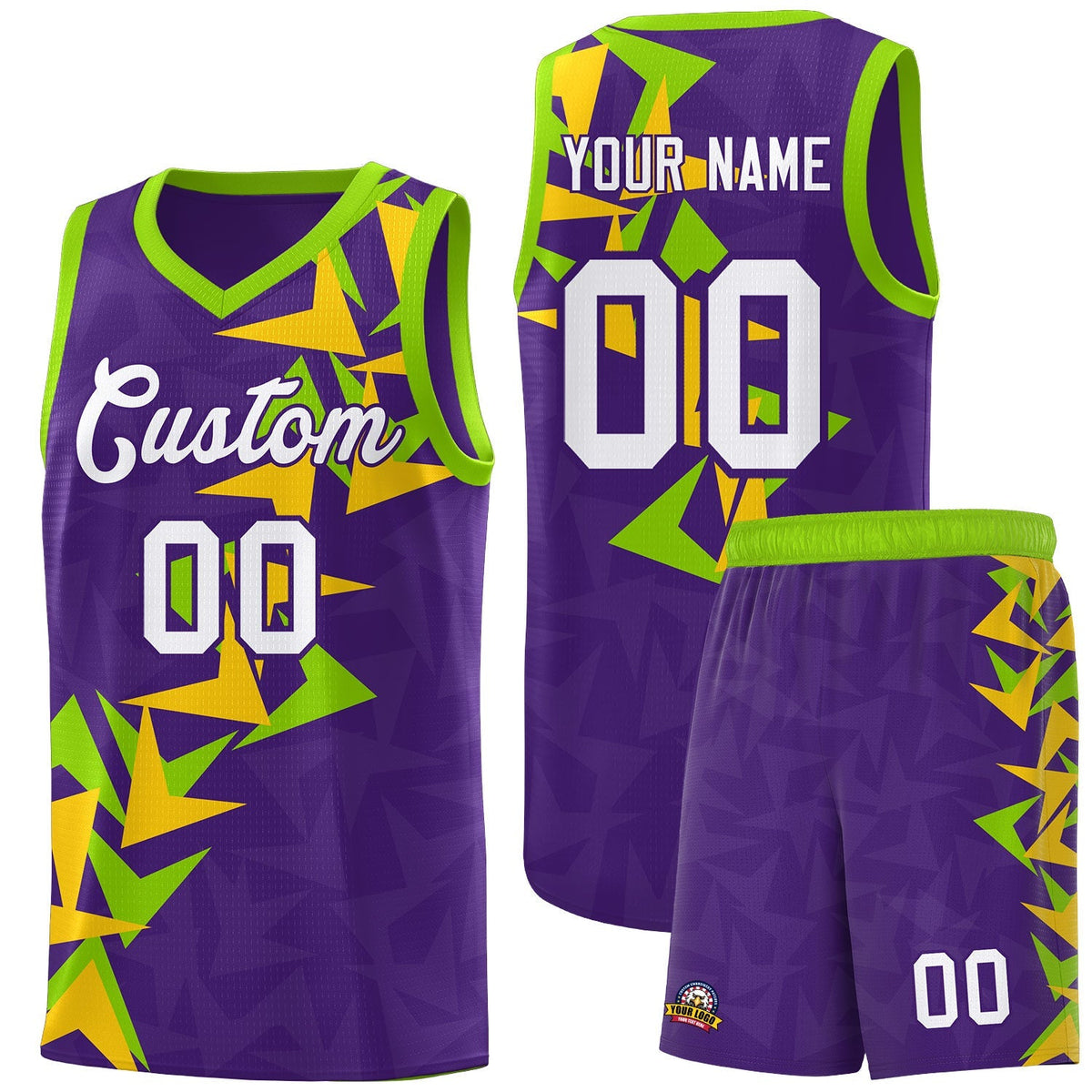 Custom Purple Boomerang Pattern Kits Basketball Jersey|KXKSHOP