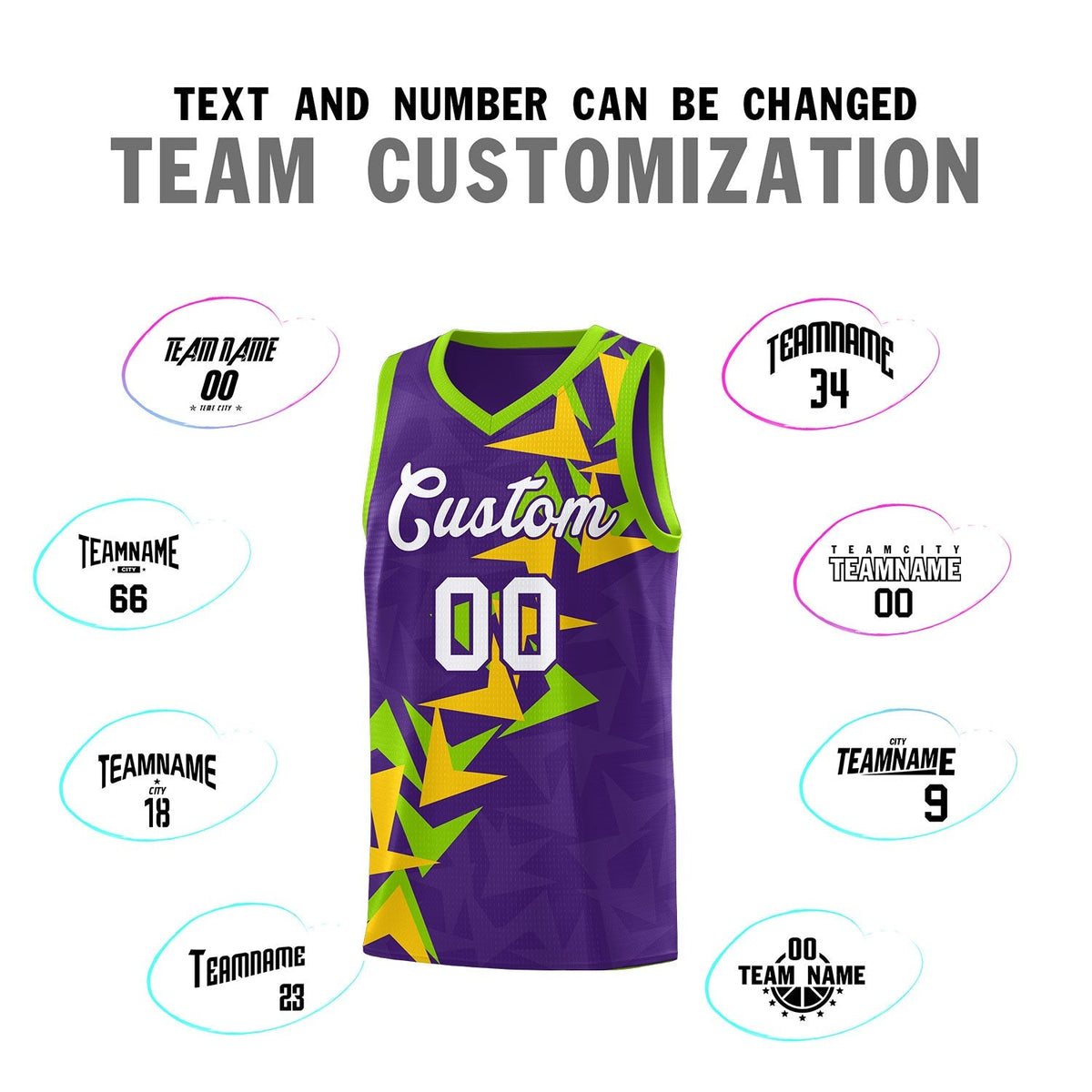 Custom Purple Boomerang Pattern Kits Basketball Jersey|KXKSHOP