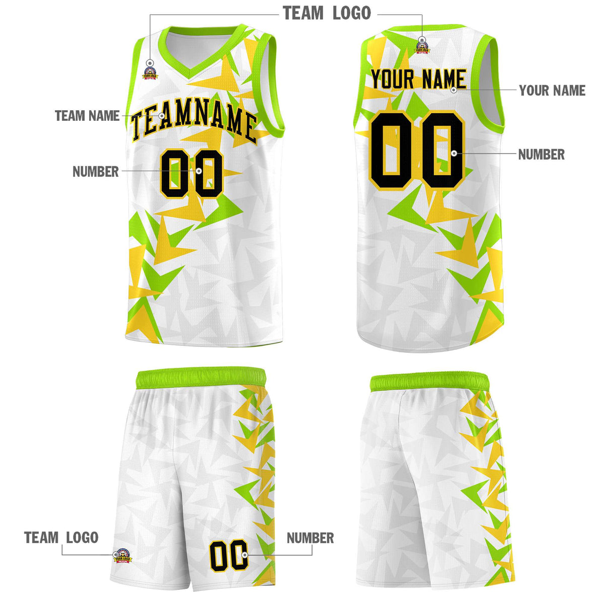 Custom White Boomerang Pattern Kits Basketball Jersey|KXKSHOP