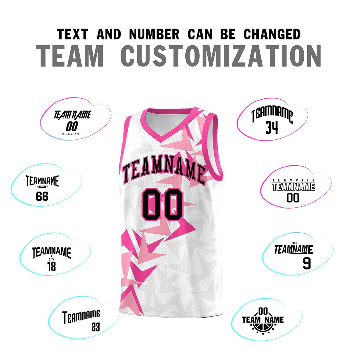 Custom White Boomerang Pattern Kits Basketball Jersey|KXKSHOP