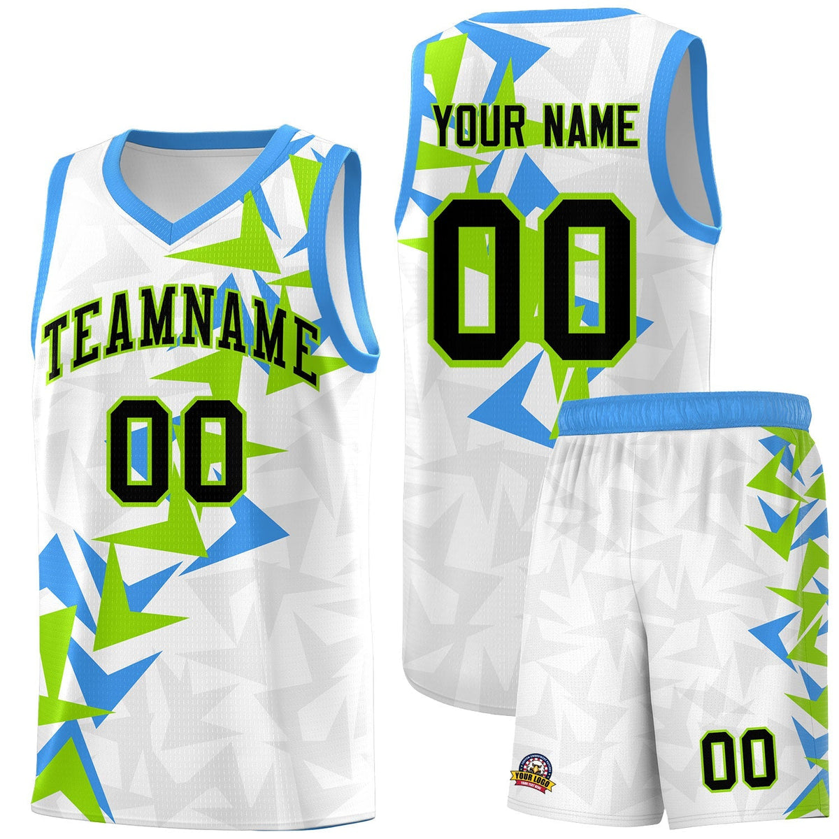 Custom White Boomerang Pattern Kits Basketball Jersey|KXKSHOP