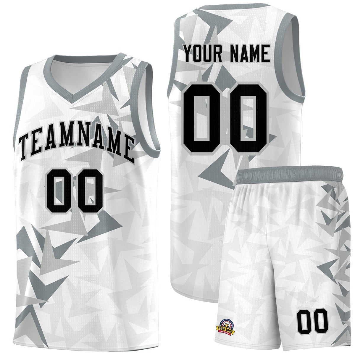 Custom White Boomerang Pattern Kits Basketball Jersey|KXKSHOP