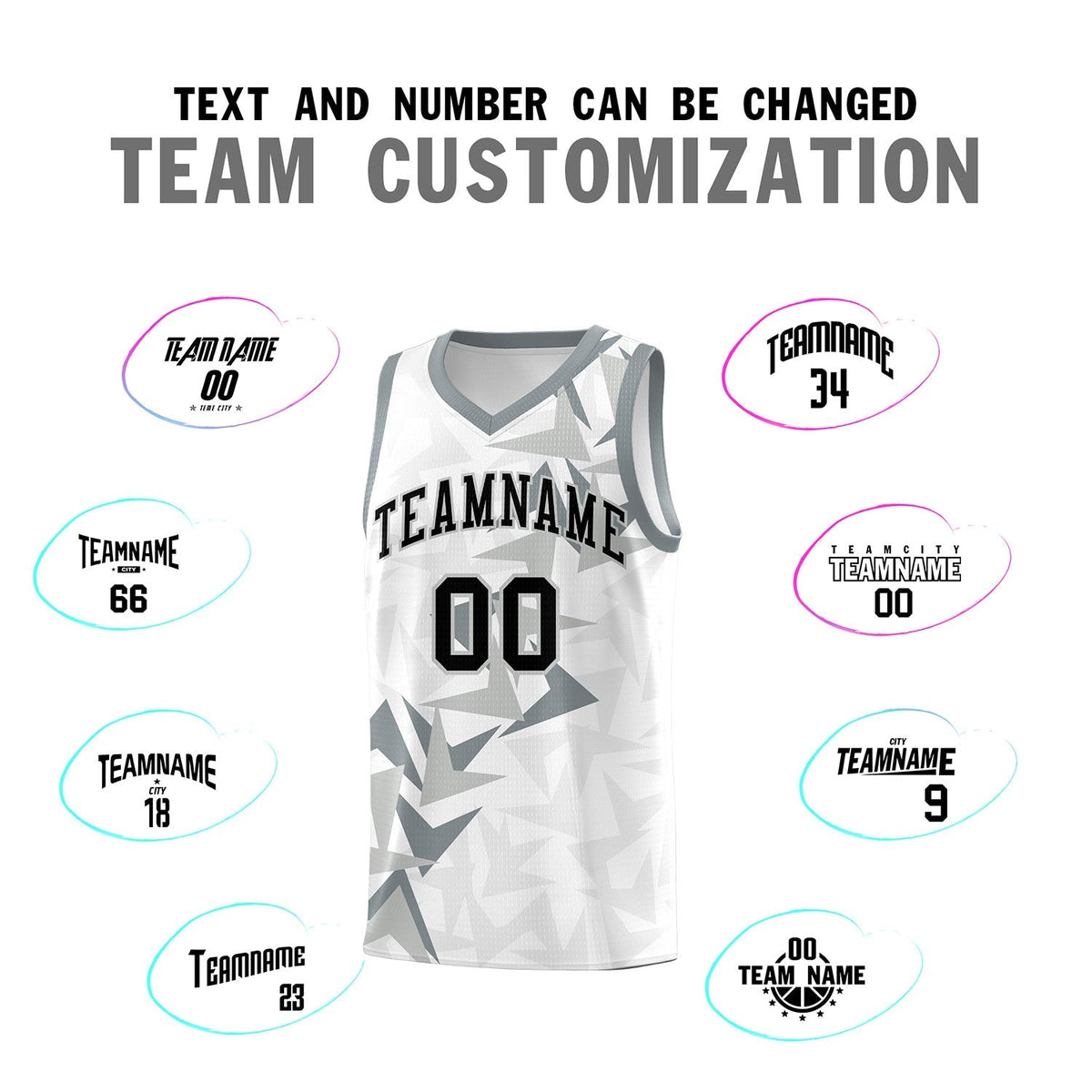 Custom White Boomerang Pattern Kits Basketball Jersey|KXKSHOP