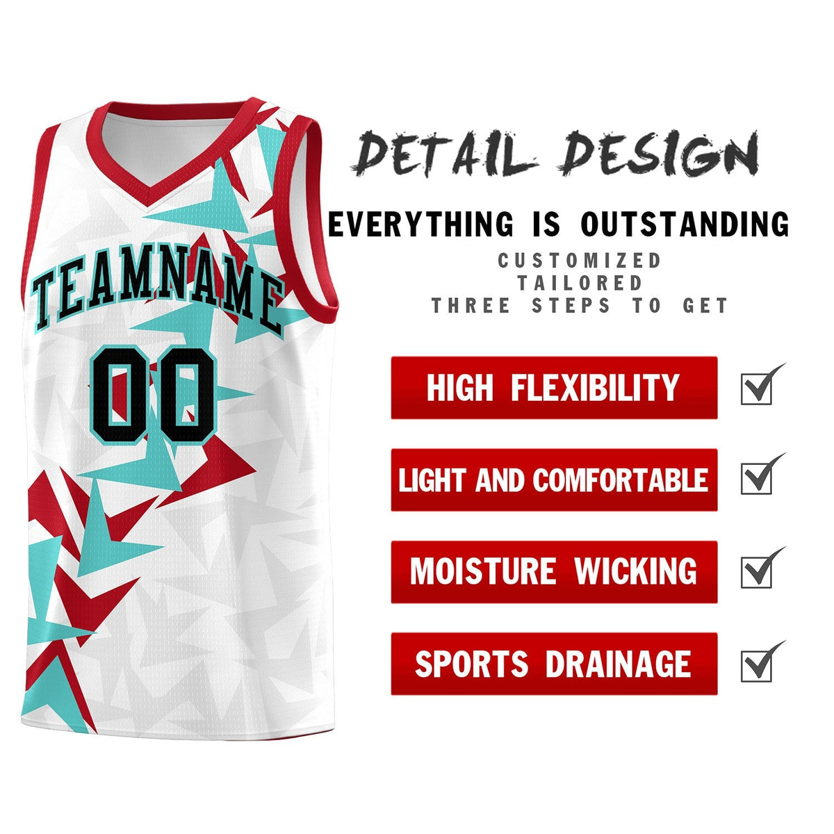 Custom White Boomerang Pattern Kits Basketball Jersey|KXKSHOP