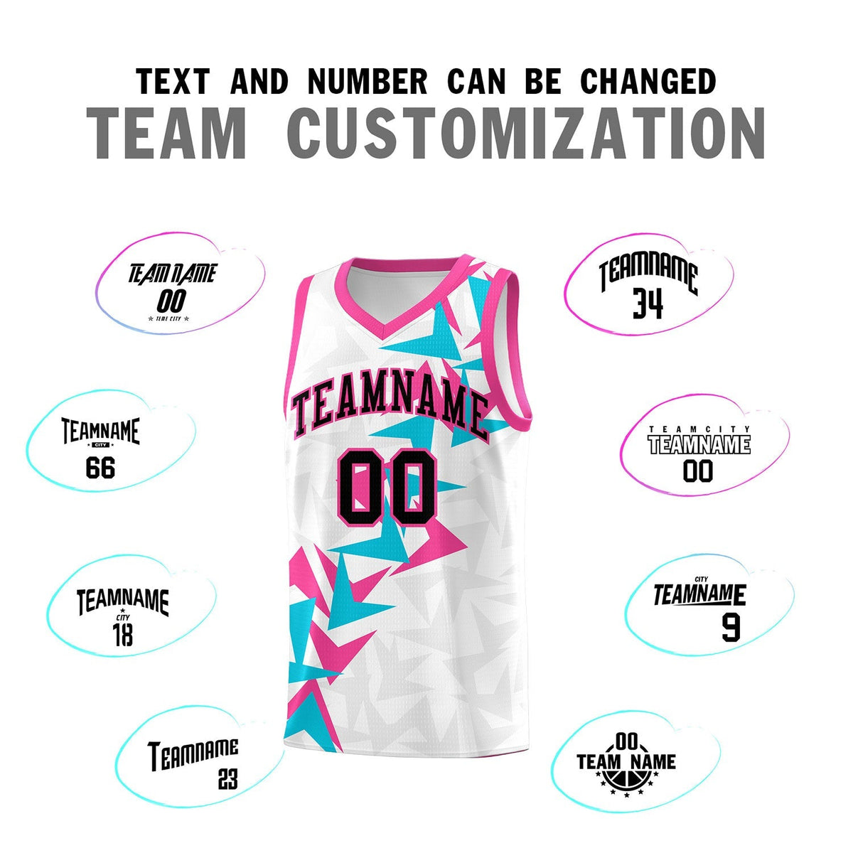 Custom White Boomerang Pattern Kits Basketball Jersey|KXKSHOP