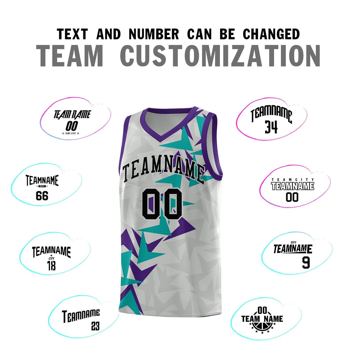 Custom Gray Boomerang Pattern Kits Basketball Jersey|KXKSHOP