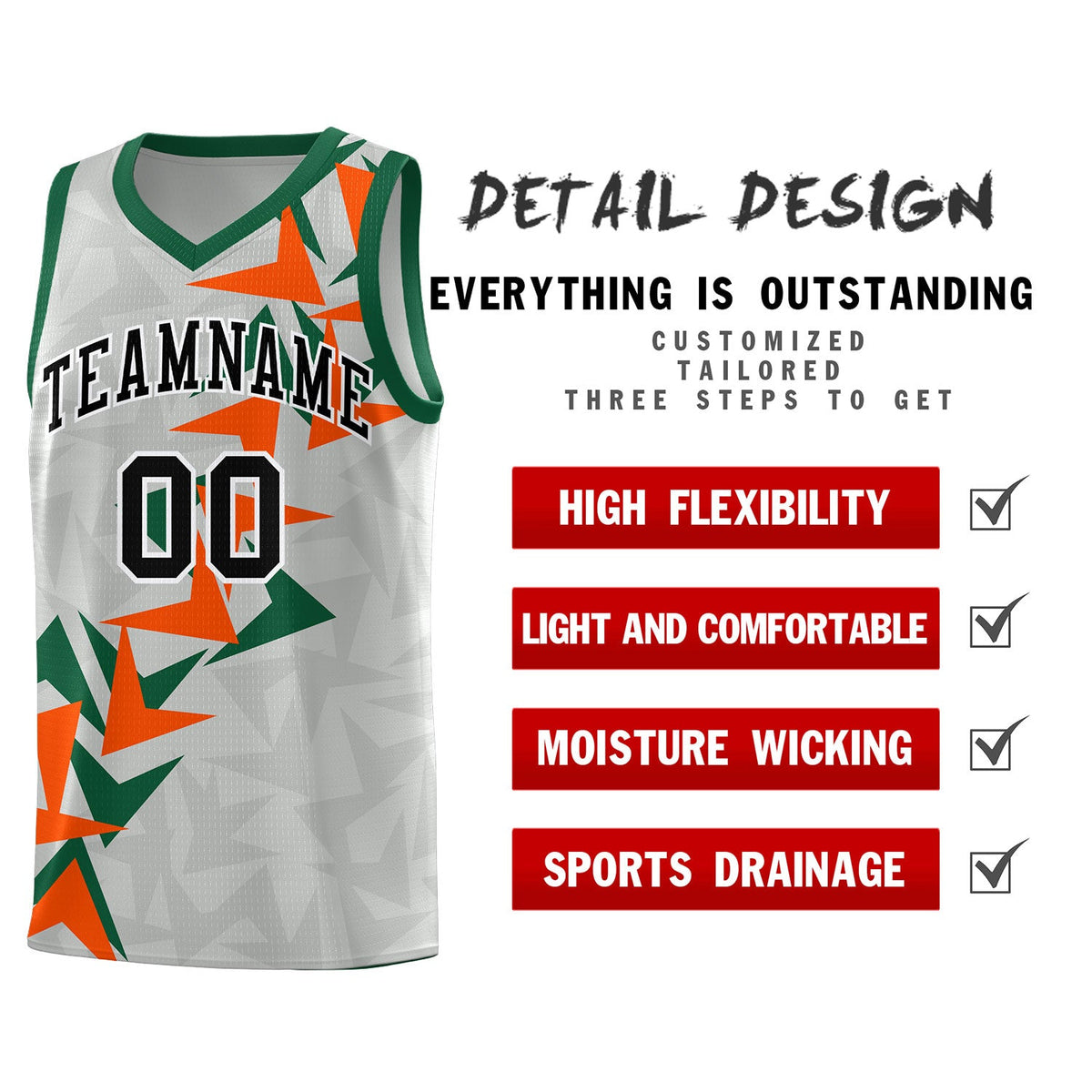 Custom Gray Boomerang Pattern Kits Basketball Jersey|KXKSHOP