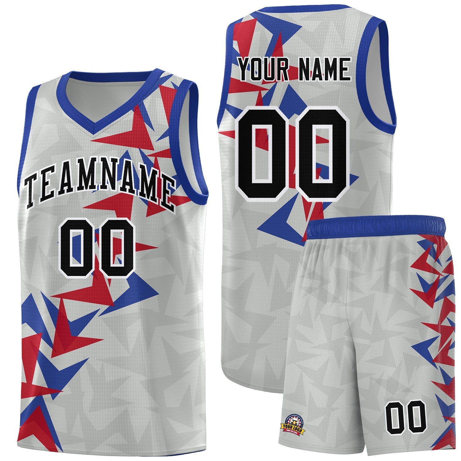 Custom Gray Boomerang Pattern Kits Basketball Jersey|KXKSHOP