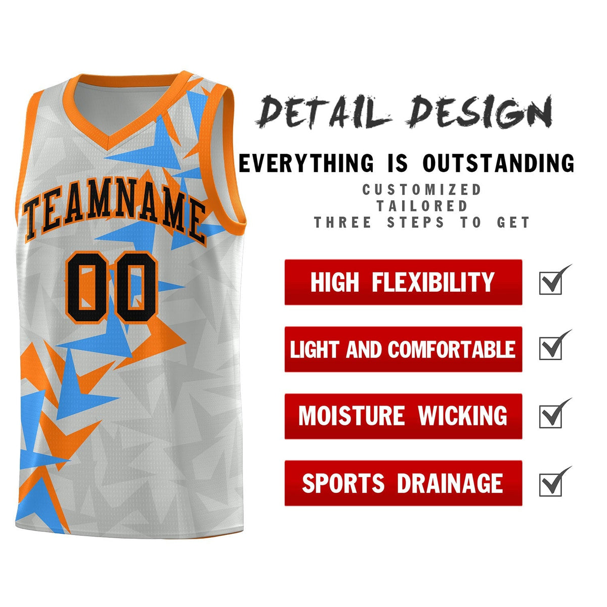 Custom Gray Boomerang Pattern Kits Basketball Jersey|KXKSHOP
