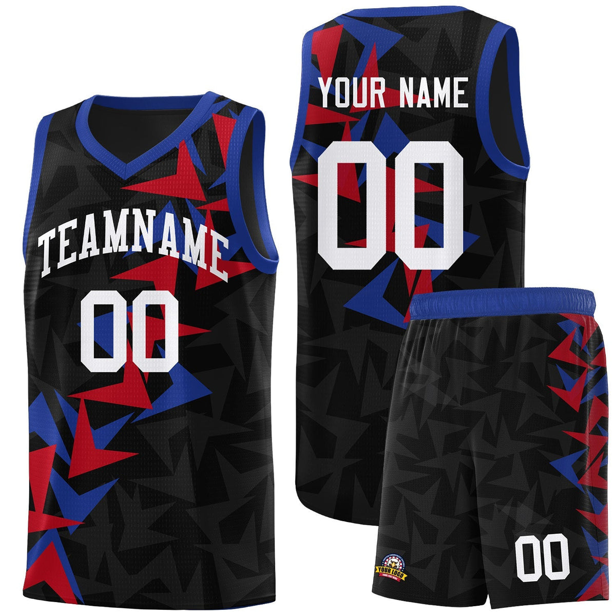 Custom Black Boomerang Pattern Kits Basketball Jersey|KXKSHOP
