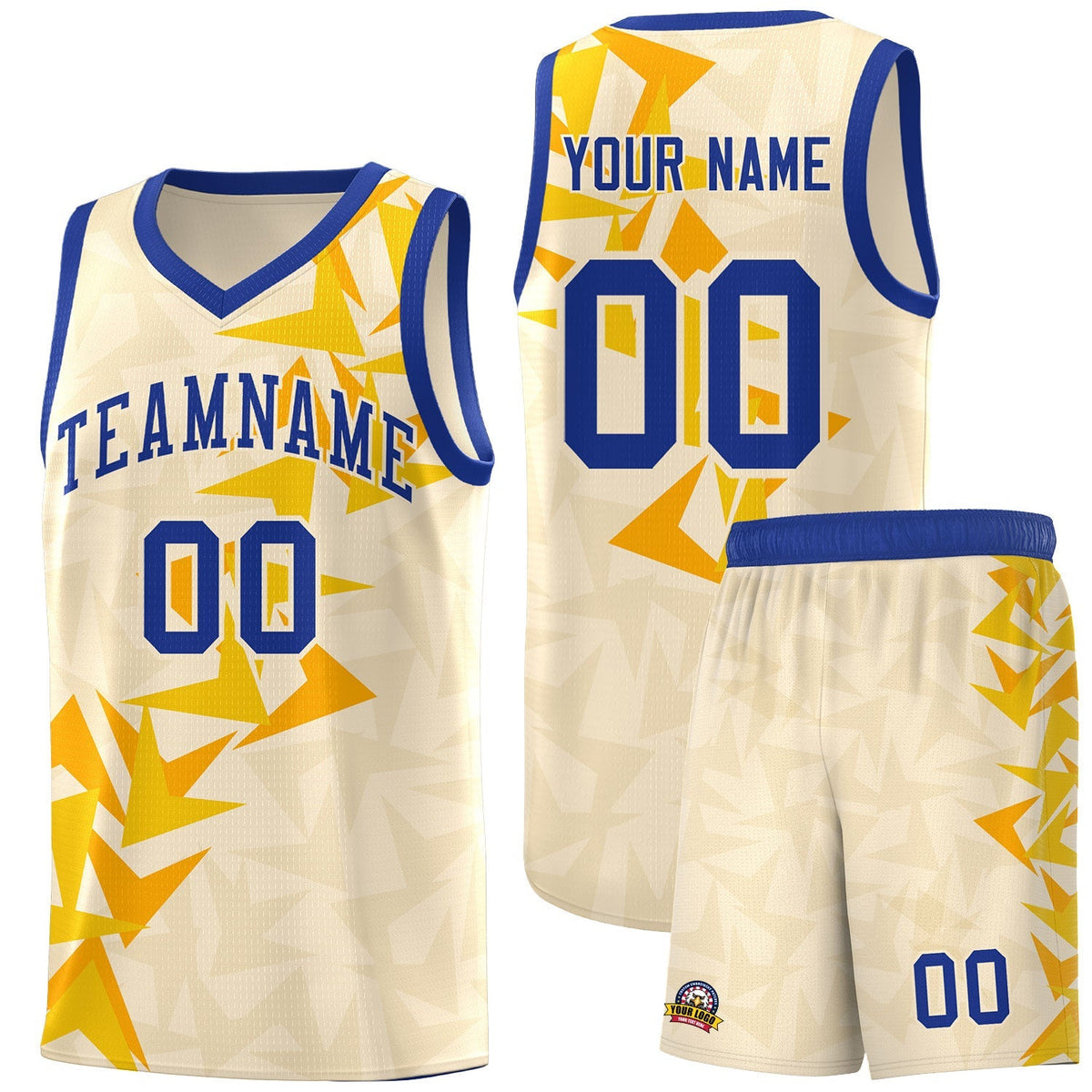 Custom Cream Boomerang Pattern Kits Basketball Jersey|KXKSHOP