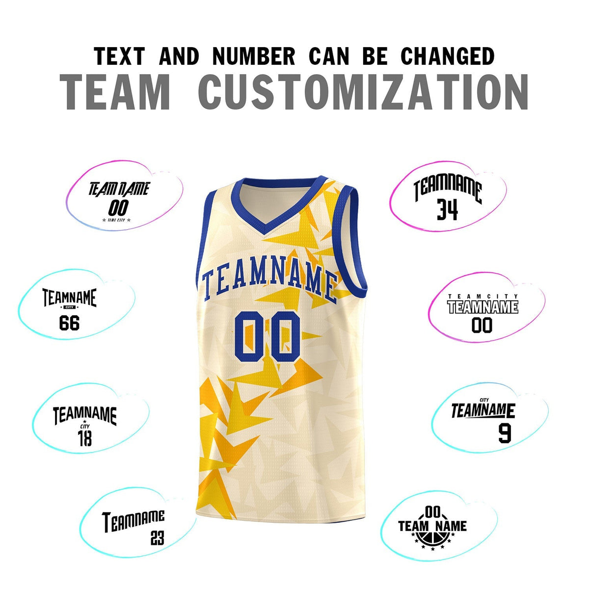 Custom Cream Boomerang Pattern Kits Basketball Jersey|KXKSHOP