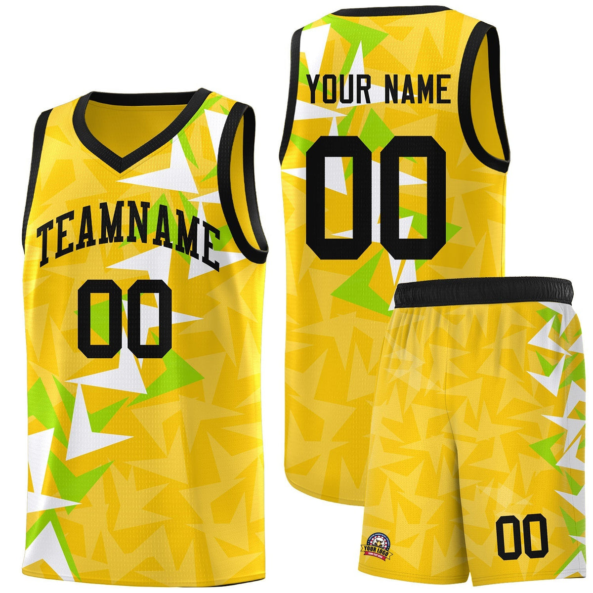 Custom Gold Boomerang Pattern Kits Basketball Jersey|KXKSHOP