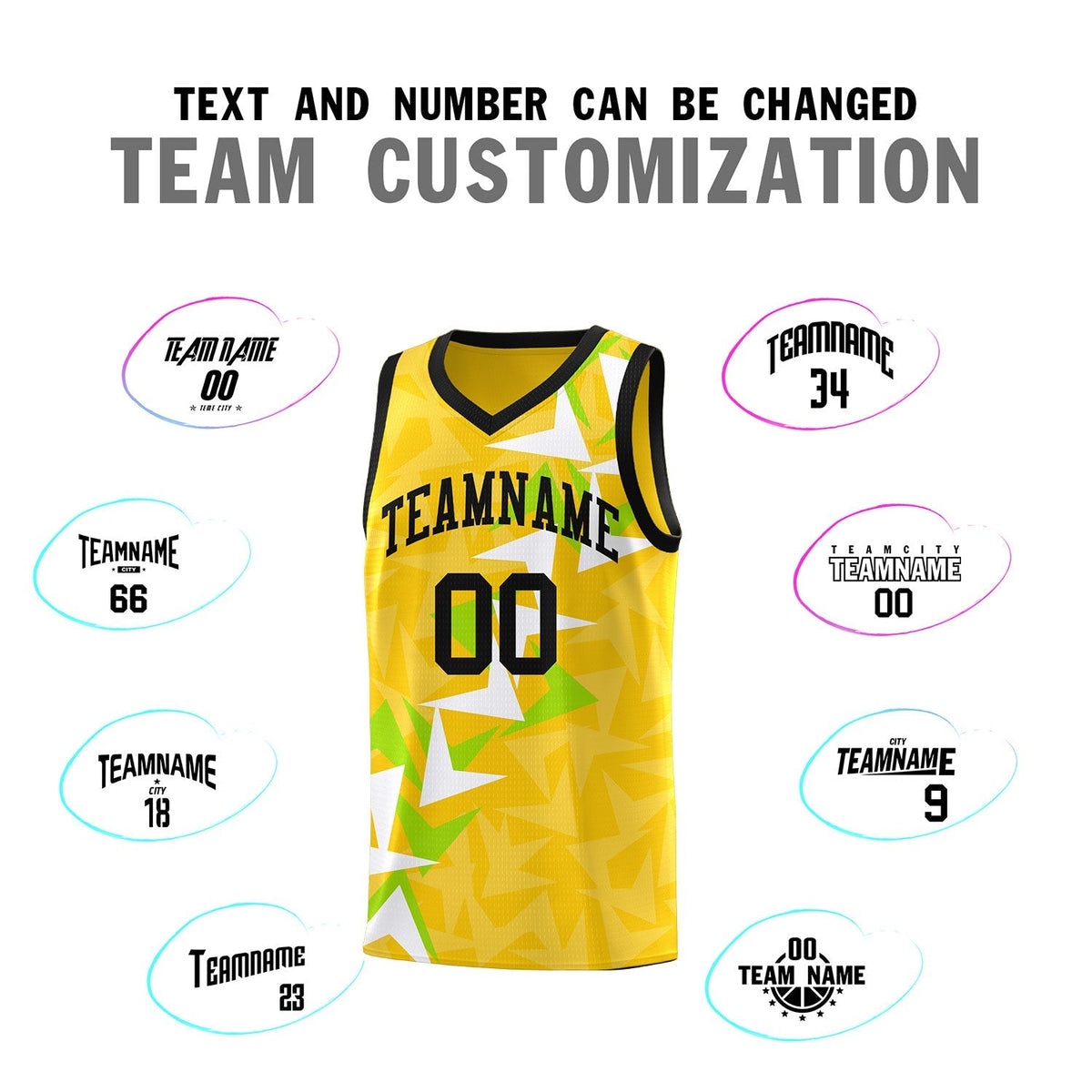 Custom Gold Boomerang Pattern Kits Basketball Jersey|KXKSHOP