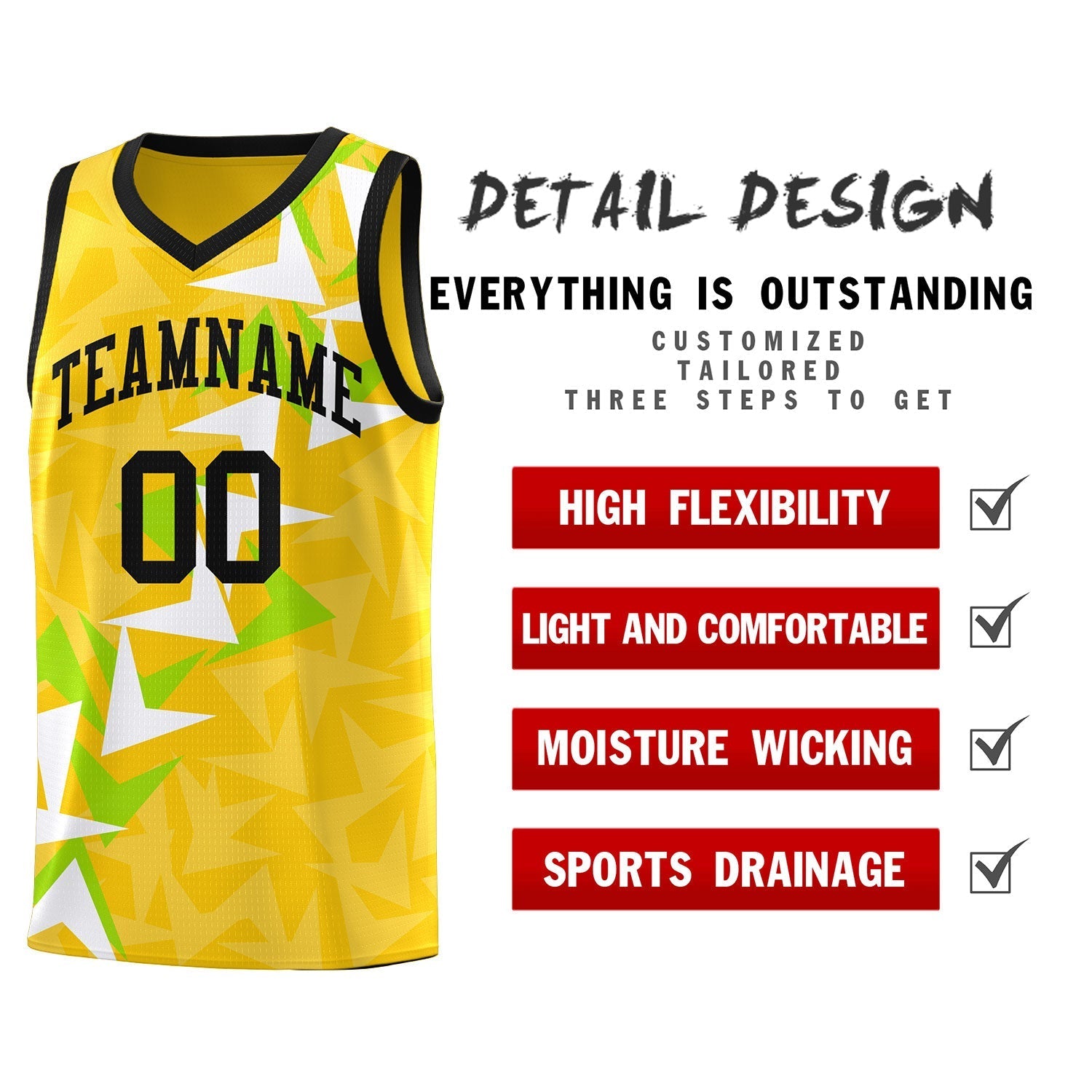 Custom Gold Boomerang Pattern Kits Basketball Jersey|KXKSHOP