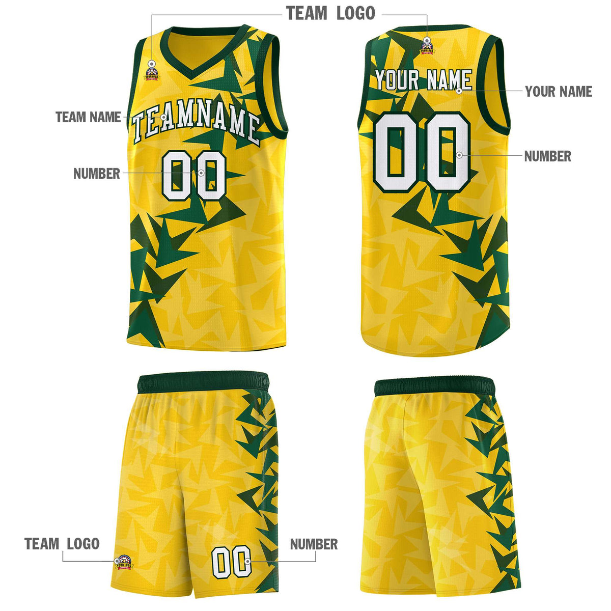 Custom Gold Boomerang Pattern Kits Basketball Jersey|KXKSHOP