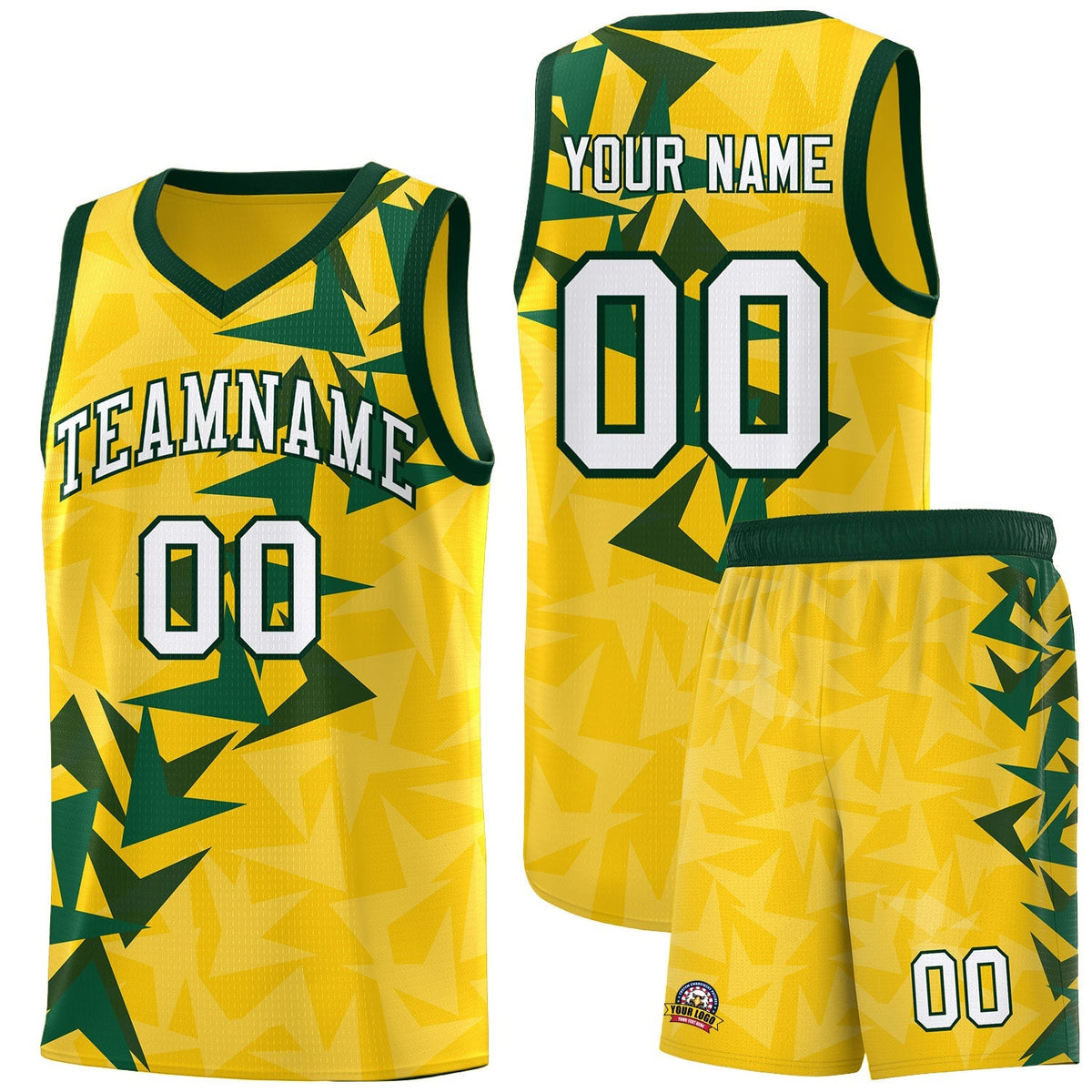 Custom Gold Boomerang Pattern Kits Basketball Jersey|KXKSHOP