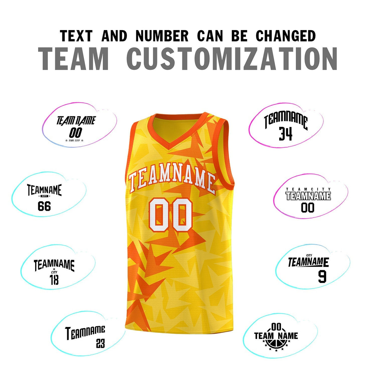 Custom Gold Boomerang Pattern Kits Basketball Jersey|KXKSHOP
