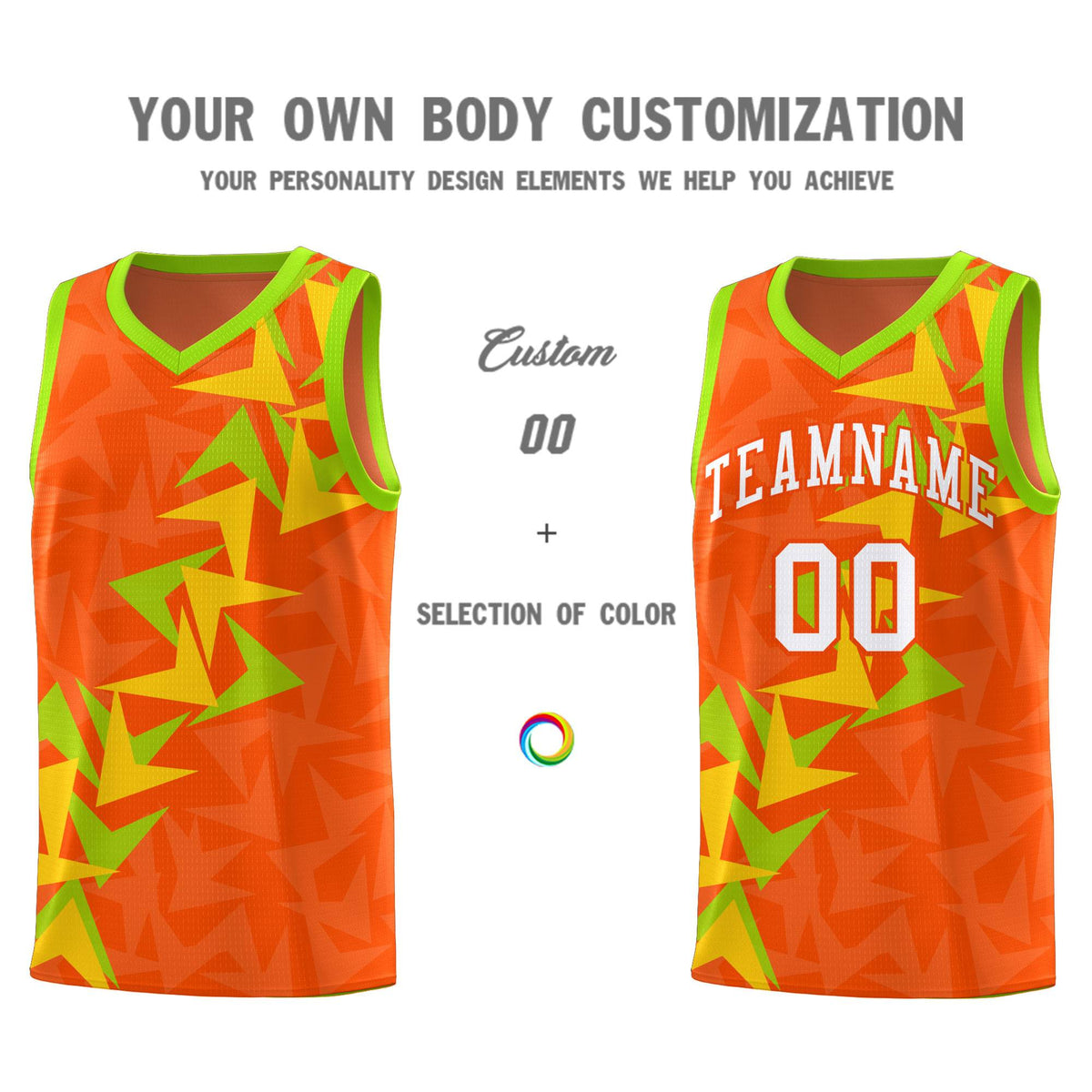 Custom Orange Boomerang Pattern Kits Basketball Jersey|KXKSHOP