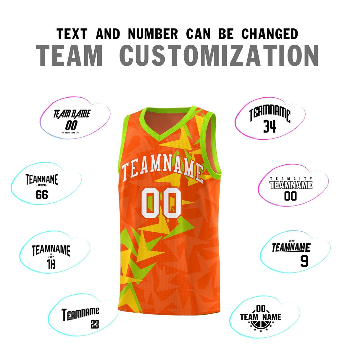 Custom Orange Boomerang Pattern Kits Basketball Jersey|KXKSHOP