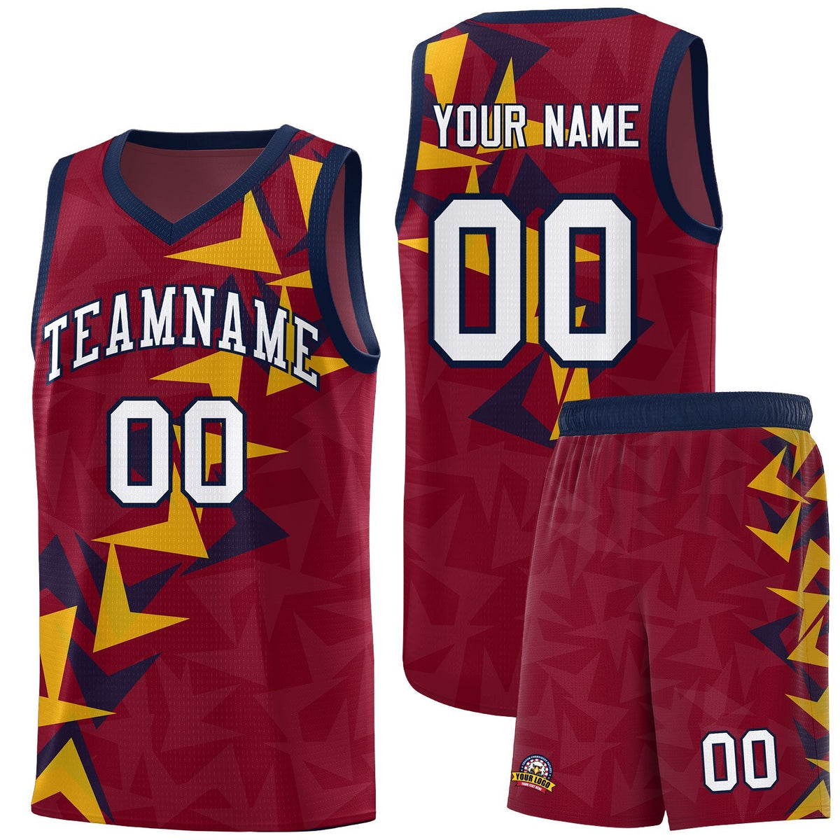 Custom Crimson Boomerang Pattern Kits Basketball Jersey|KXKSHOP