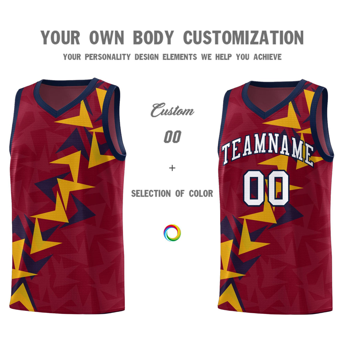 Custom Crimson Boomerang Pattern Kits Basketball Jersey|KXKSHOP