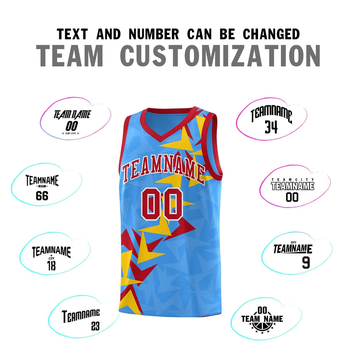 Custom Light Blue Boomerang Pattern Kits Basketball Jersey|KXKSHOP