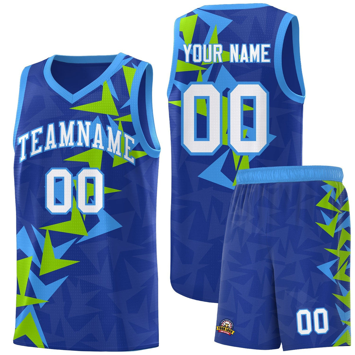 Custom Royal Boomerang Pattern Kits Basketball Jersey|KXKSHOP