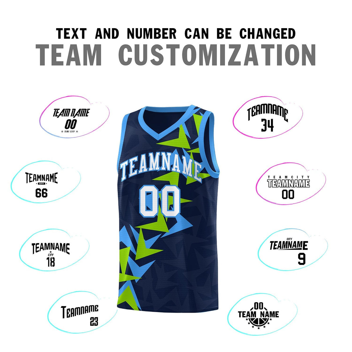 Custom Navy Boomerang Pattern Kits Basketball Jersey|KXKSHOP