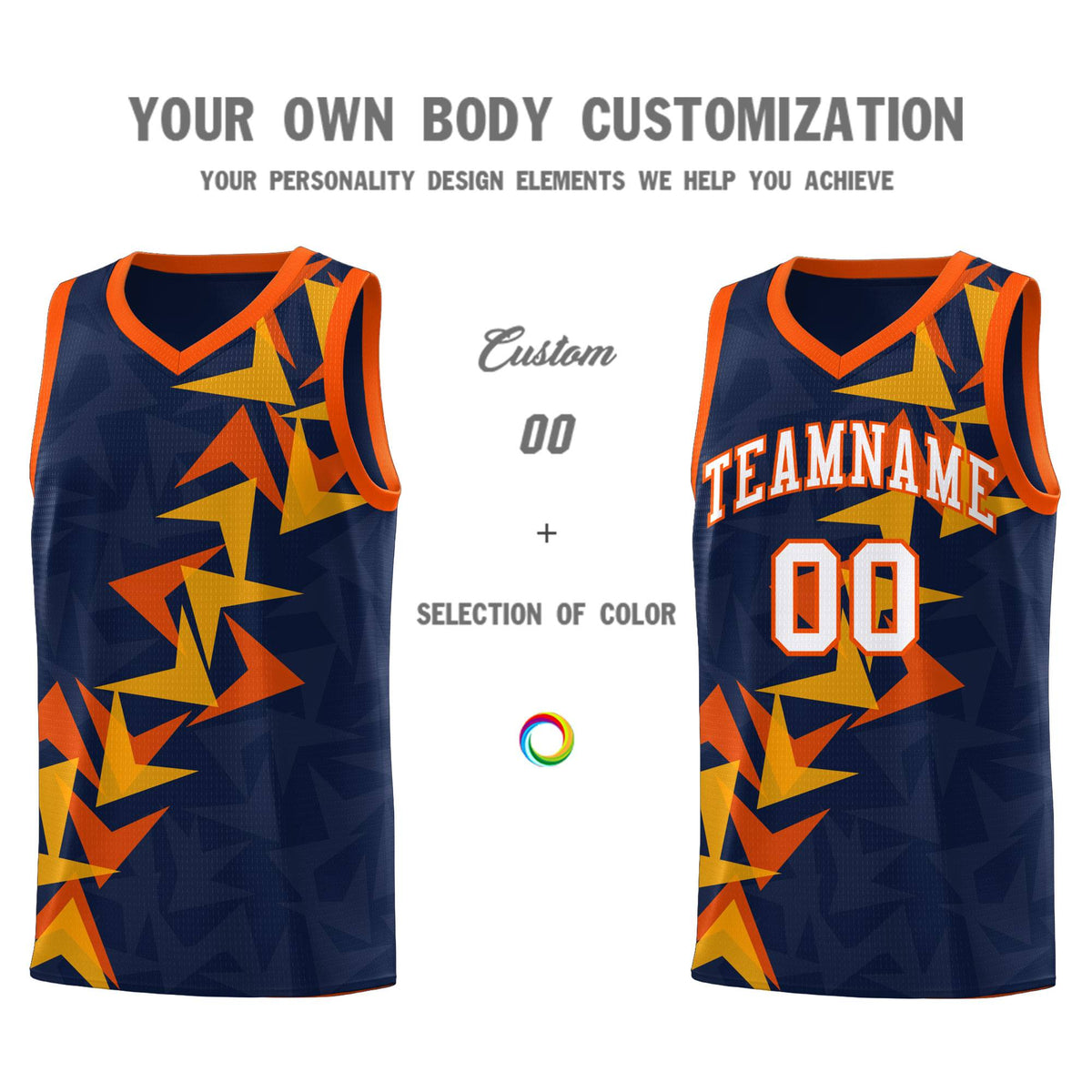 Custom Navy Boomerang Pattern Kits Basketball Jersey|KXKSHOP