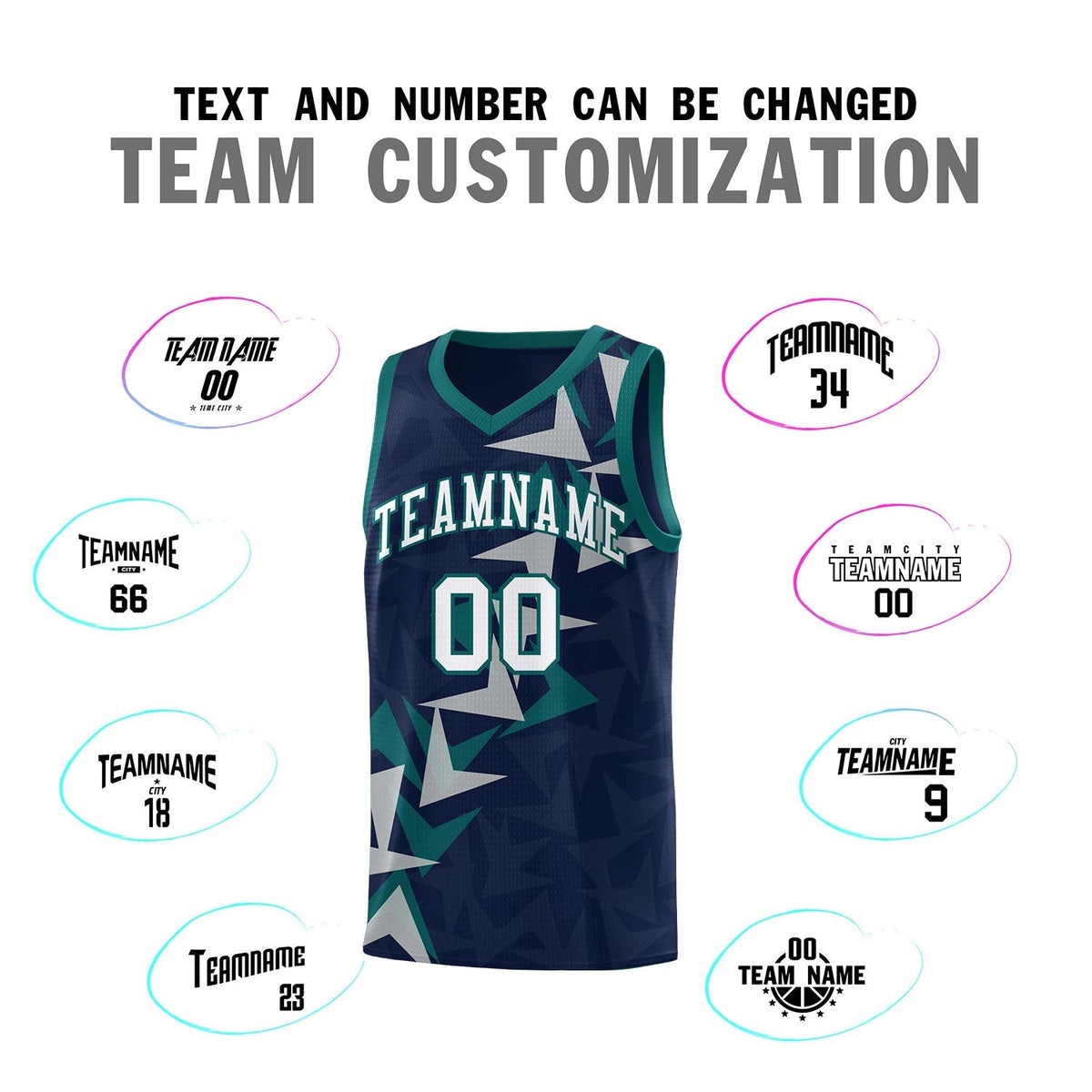 Custom Navy Boomerang Pattern Kits Basketball Jersey|KXKSHOP