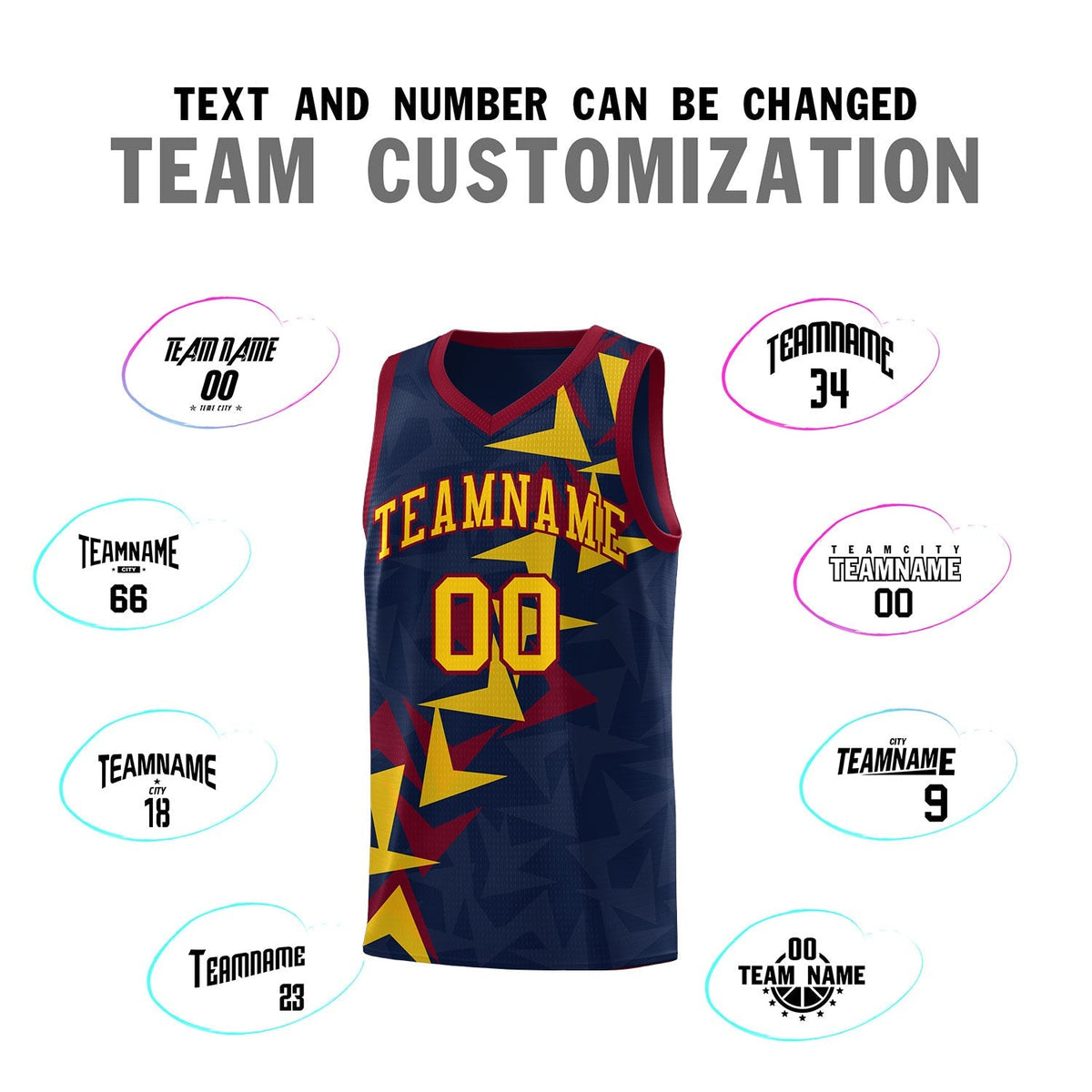 Custom Navy Boomerang Pattern Kits Basketball Jersey|KXKSHOP