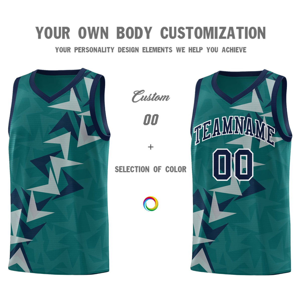 Custom Aqua Boomerang Pattern Kits Basketball Jersey|KXKSHOP
