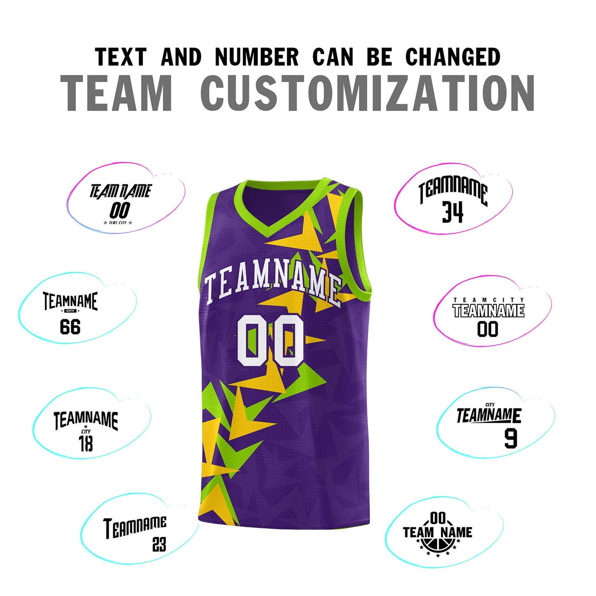 Custom Purple Boomerang Pattern Kits Basketball Jersey|KXKSHOP