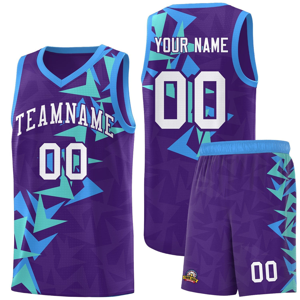 Custom Purple Boomerang Pattern Kits Basketball Jersey|KXKSHOP
