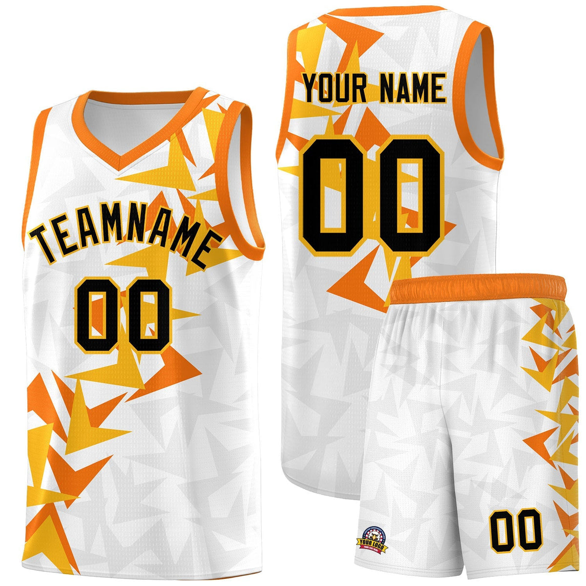 Custom White Boomerang Pattern Kits Basketball Jersey|KXKSHOP