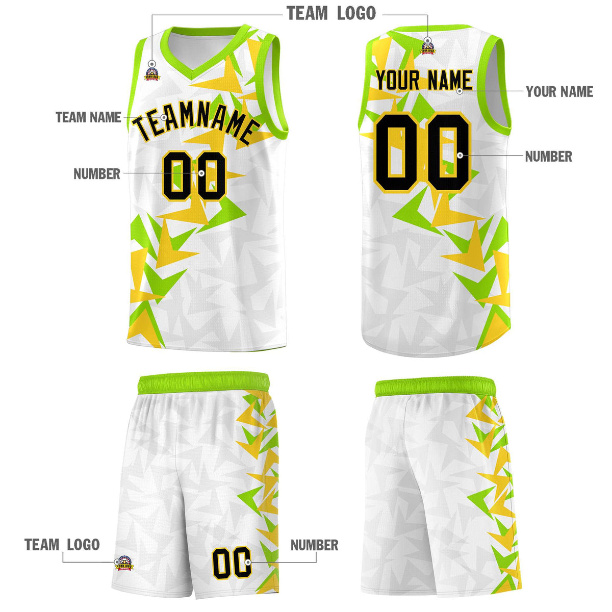 Custom White Boomerang Pattern Kits Basketball Jersey|KXKSHOP