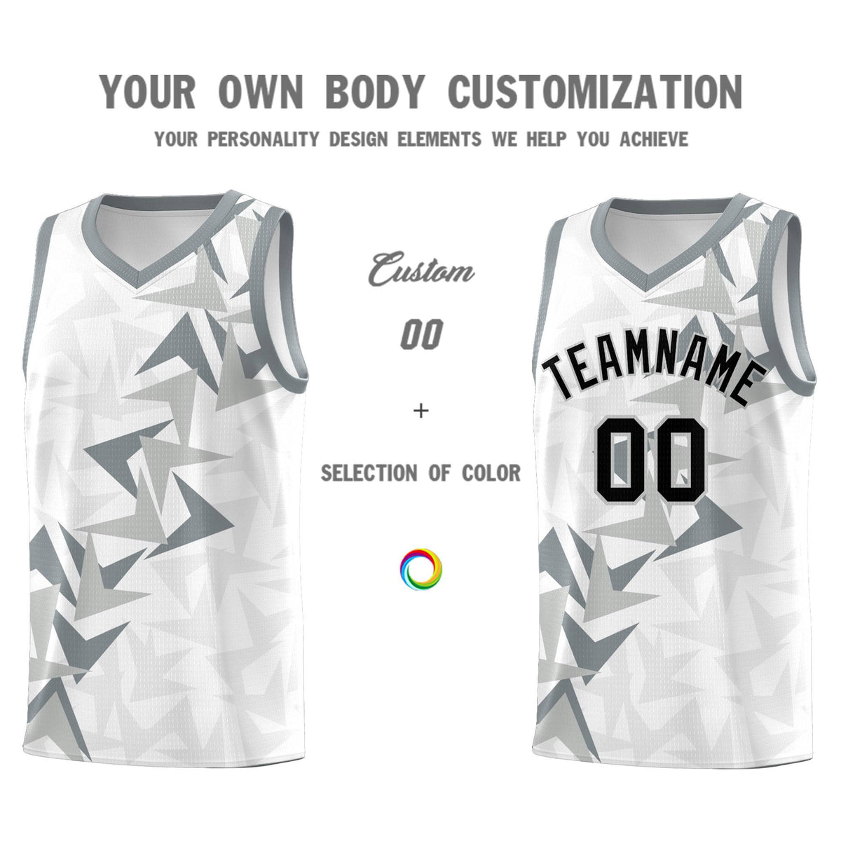 Custom White Boomerang Pattern Kits Basketball Jersey|KXKSHOP