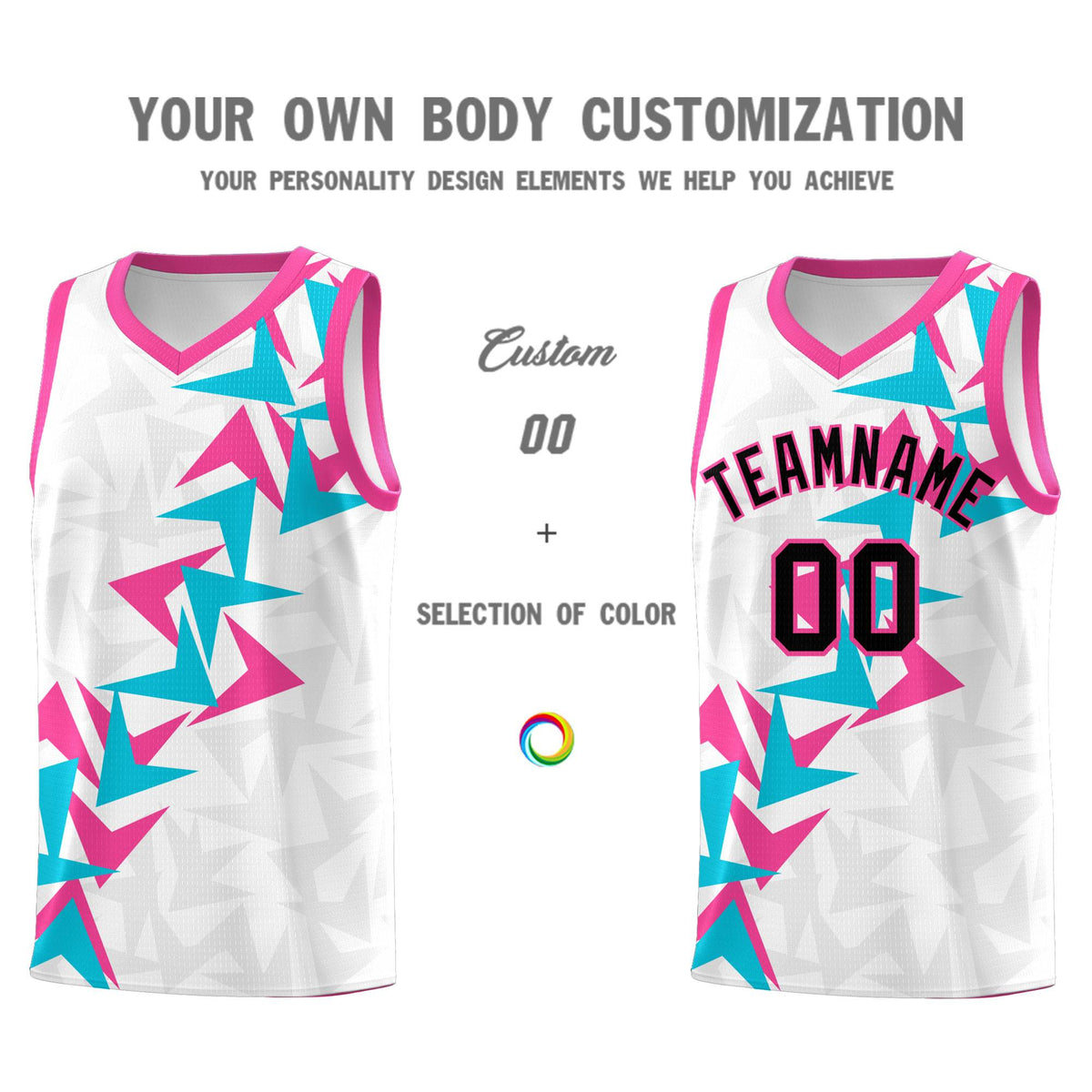 Custom White Boomerang Pattern Kits Basketball Jersey|KXKSHOP