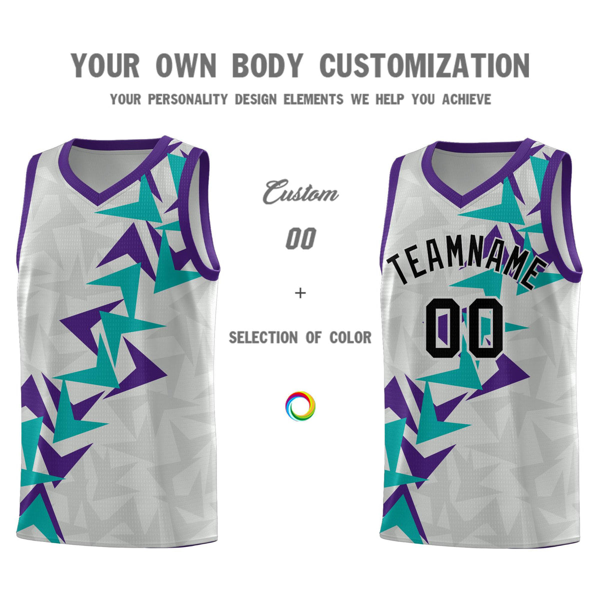 Custom Gray Boomerang Pattern Kits Basketball Jersey|KXKSHOP