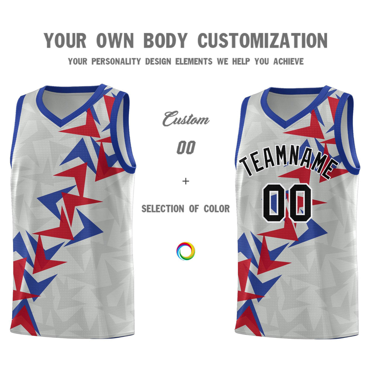 Custom Gray Boomerang Pattern Kits Basketball Jersey|KXKSHOP