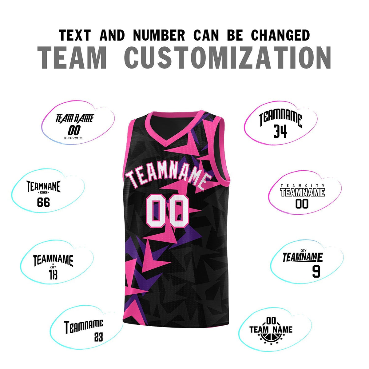 Custom Black Boomerang Pattern Kits Basketball Jersey|KXKSHOP