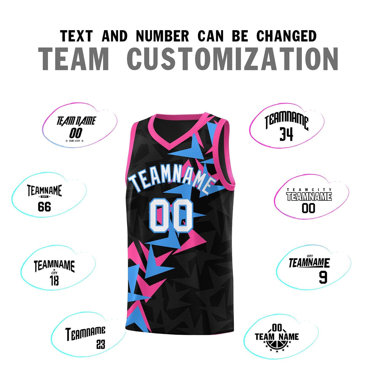 Custom Black Boomerang Pattern Kits Basketball Jersey|KXKSHOP