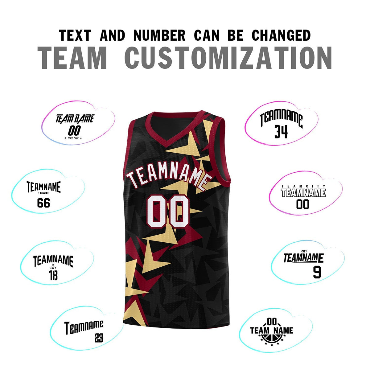 Custom Black Boomerang Pattern Kits Basketball Jersey|KXKSHOP