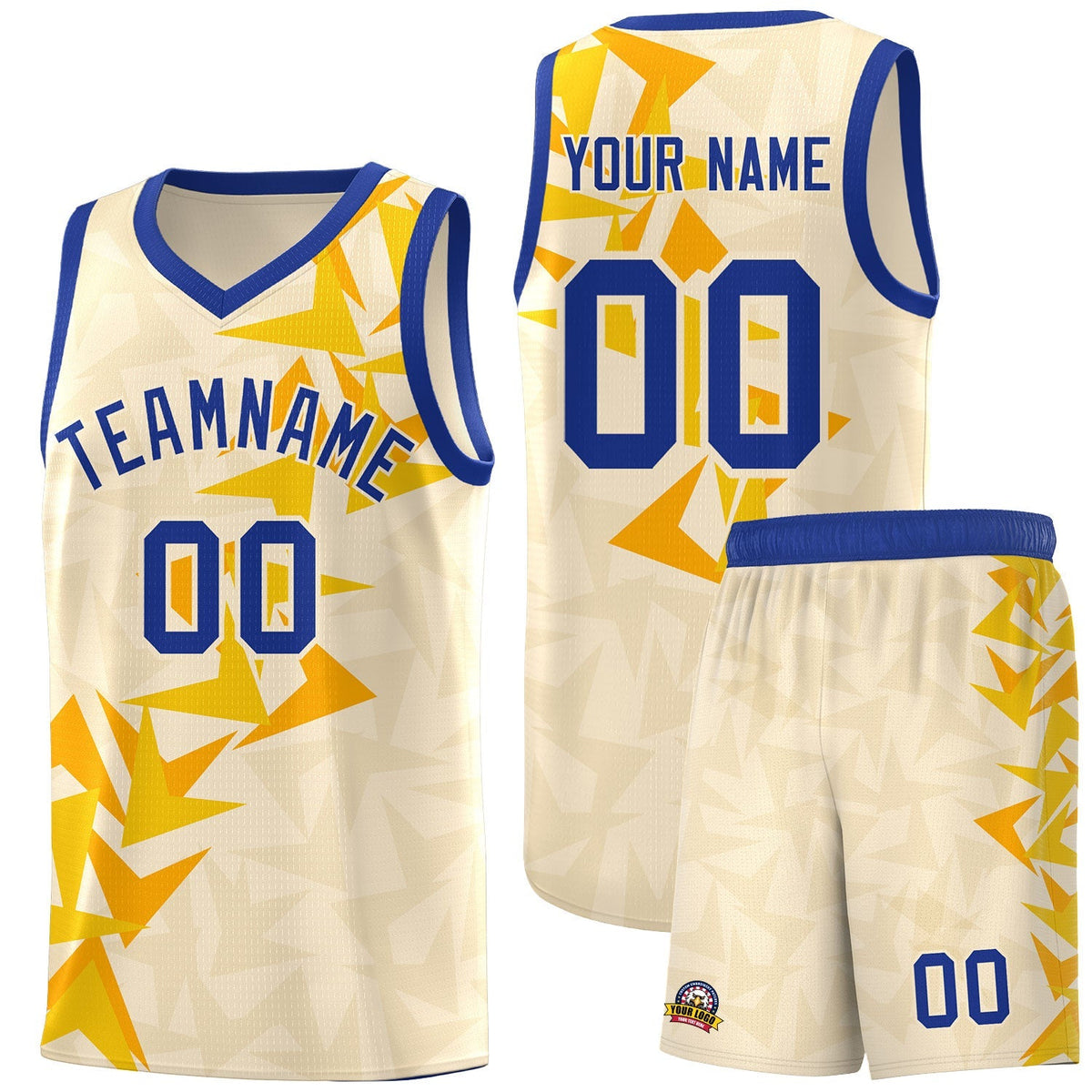 Custom Cream Boomerang Pattern Kits Basketball Jersey|KXKSHOP