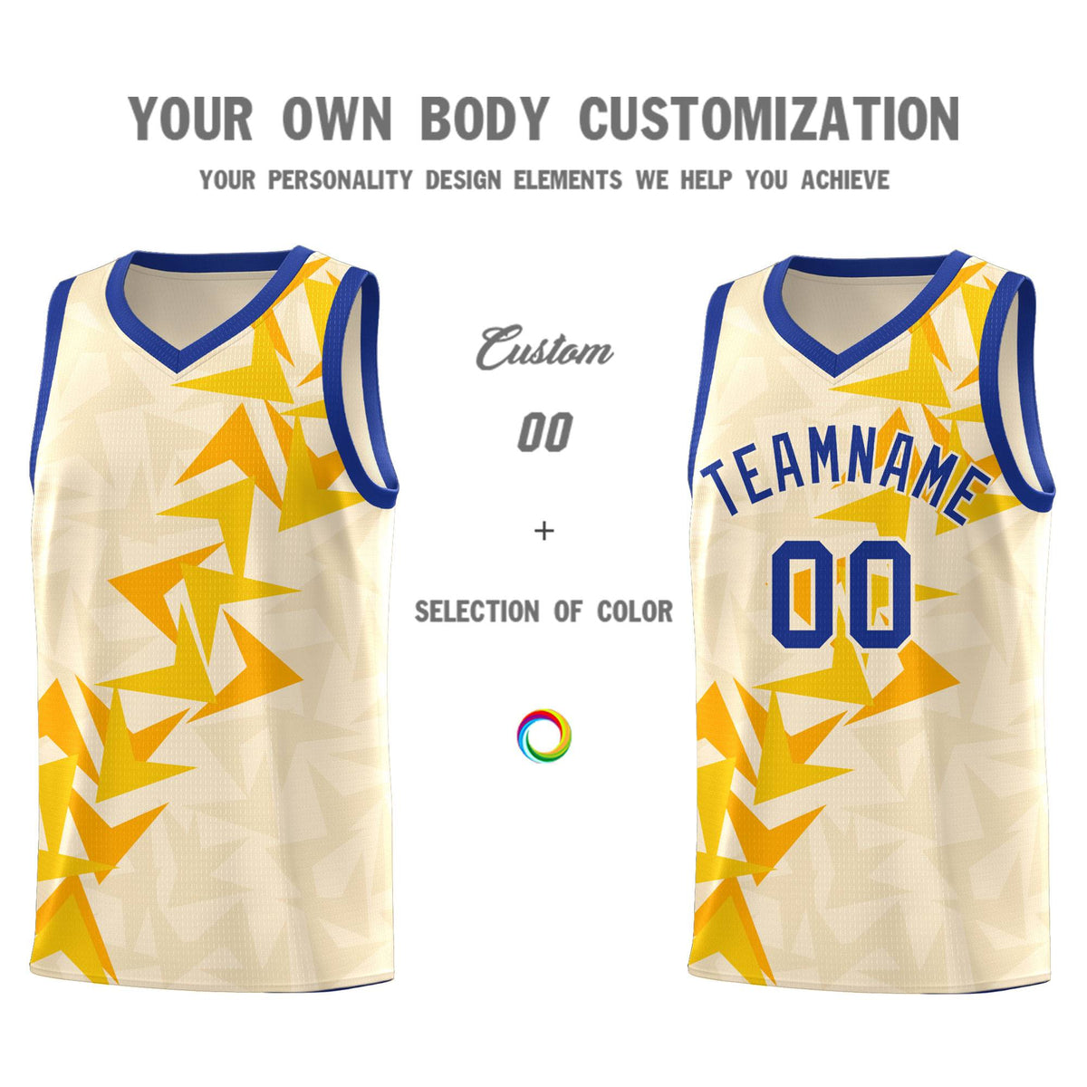 Custom Cream Boomerang Pattern Kits Basketball Jersey|KXKSHOP